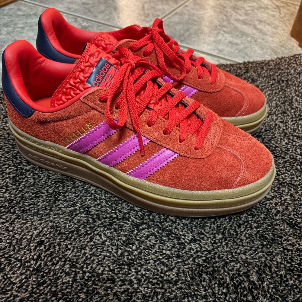 adidas Red and Black Sneaker Interior Detail